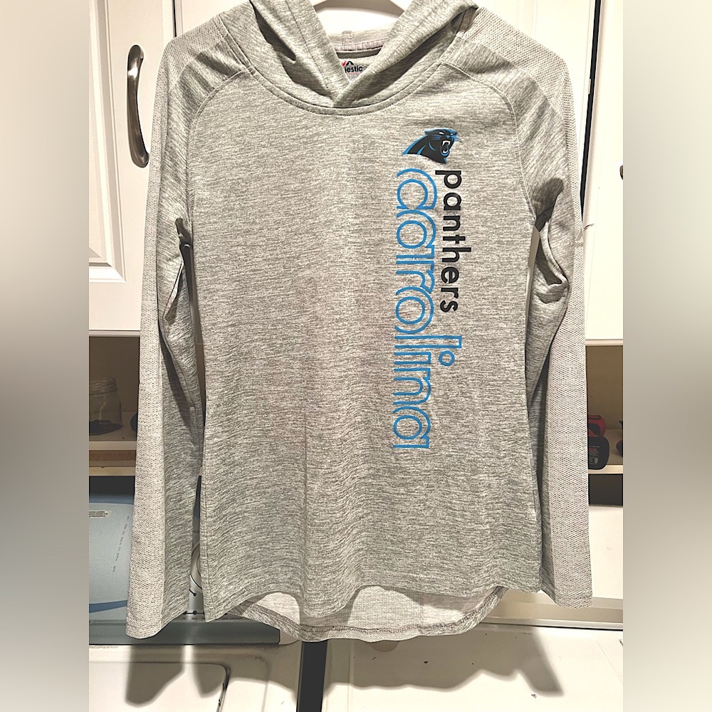 Carolina Panthers NFL Long Sleeve Shirt Small with Hood